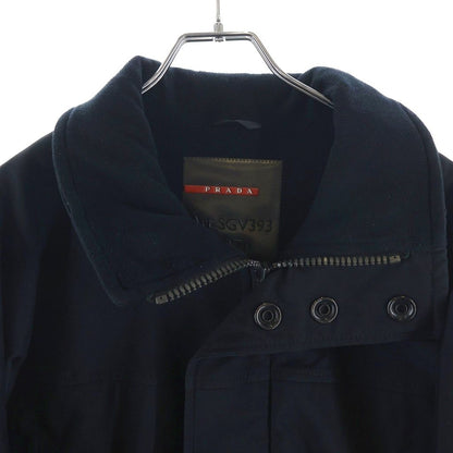 Prada Sport Nylon Fleece Lining Zip Up Stand Jacket Black — view 3