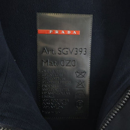 Prada Sport Nylon Fleece Lining Zip Up Stand Jacket Black — view 8