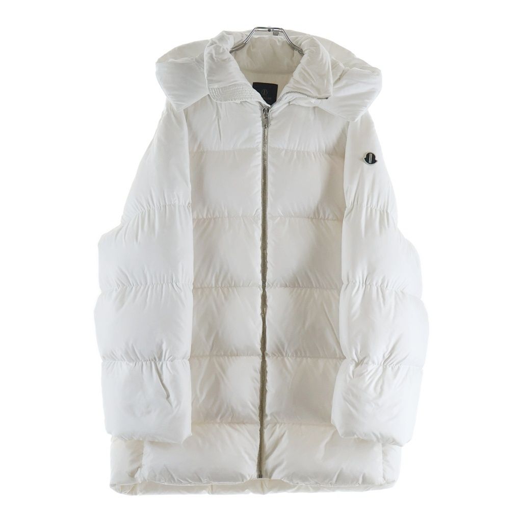 Moncler Rick Owens Cycropic Coat Cyclopic Zip Up Hooded Down Jacket White