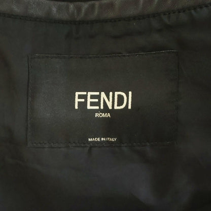 Fendi Biker Jacket Black Nappa Leather 48 — view 7