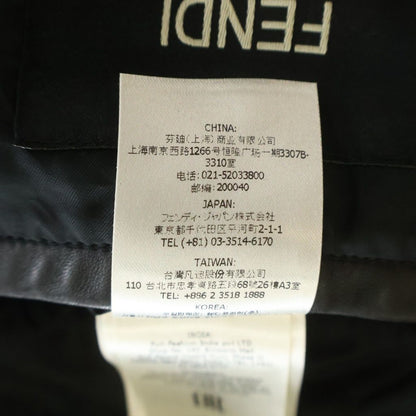 Fendi Biker Jacket Black Nappa Leather 48 — view 8