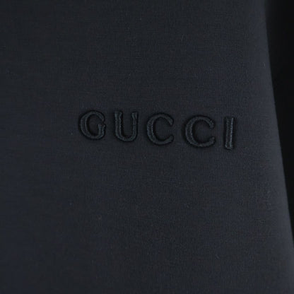 Gucci Logo Embroidery Pullover Sweatshirt Hoodie Black — view 4