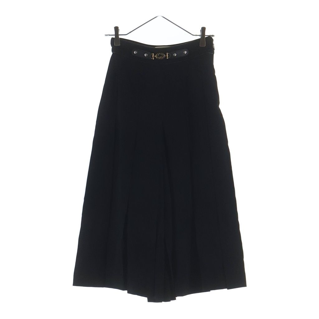 Gucci Interlocking Pleated Skirt Black 36