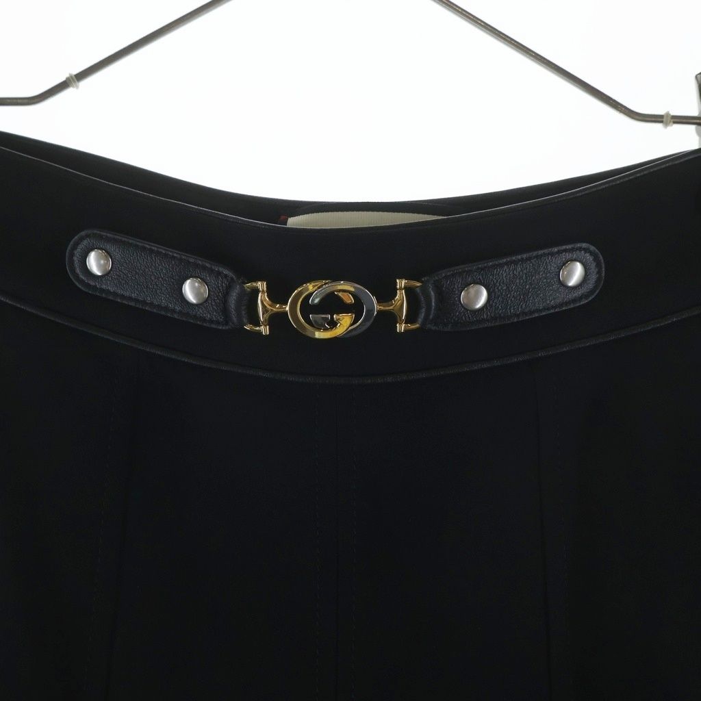 Gucci Interlocking Pleated Skirt Black 36 — view 3
