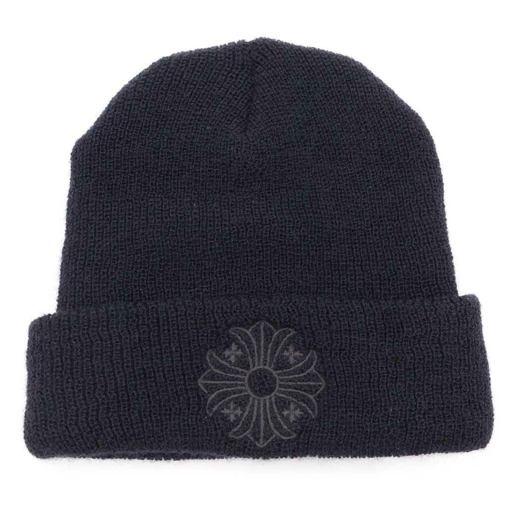 Chrome Hearts Wool Watch Cap CH Plus Embroidery Knit Cap Bi Ni Black