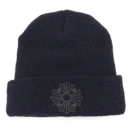 Chrome Hearts Wool Watch Cap CH Plus Embroidery Knit Cap Bi Ni Black