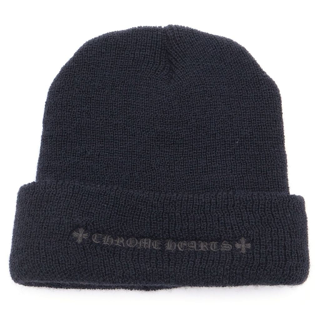 Chrome Hearts Wool Watch Cap CH Plus Embroidery Knit Cap Bi Ni Black — view 2