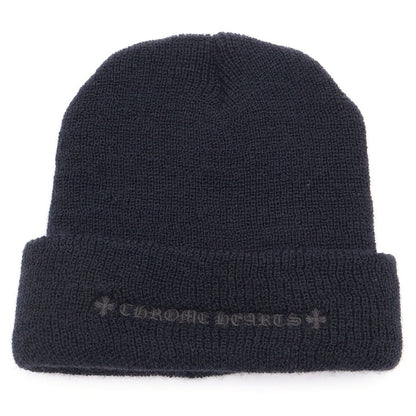 Chrome Hearts Wool Watch Cap CH Plus Embroidery Knit Cap Bi Ni Black — view 2