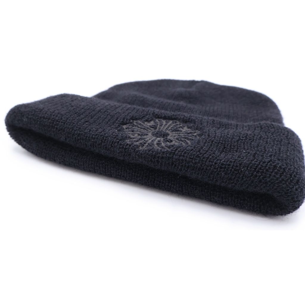 Chrome Hearts Wool Watch Cap CH Plus Embroidery Knit Cap Bi Ni Black — view 5