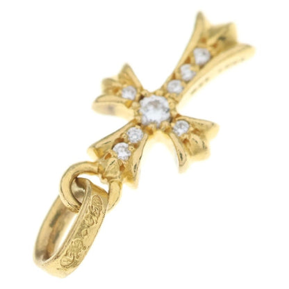 Chrome Hearts 22k Crs Baby Fat P Dia Fat Cross Pave Diamond Pendant Gold — view 6