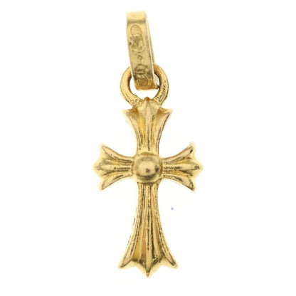 Chrome Hearts 22k Crs Baby Fat P Dia Fat Cross Pave Diamond Pendant Gold — view 2