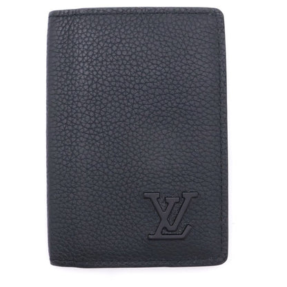 Louis Vuitton Aerogram Organizer Posh Leather Card Case Black