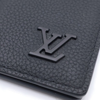 Louis Vuitton Aerogram Organizer Posh Leather Card Case Black — view 5