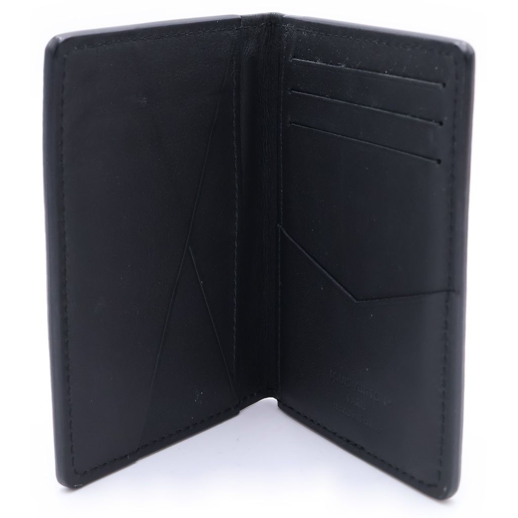 Louis Vuitton Aerogram Organizer Posh Leather Card Case Black — view 4
