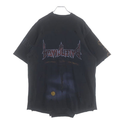 Balenciaga Paris Moon Upside Down Jacket Destroyed Oversize Front Logo Print
