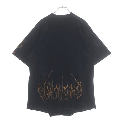 Balenciaga Paris Moon Upside Down Jacket Destroyed Oversize Front Logo Print — view 2