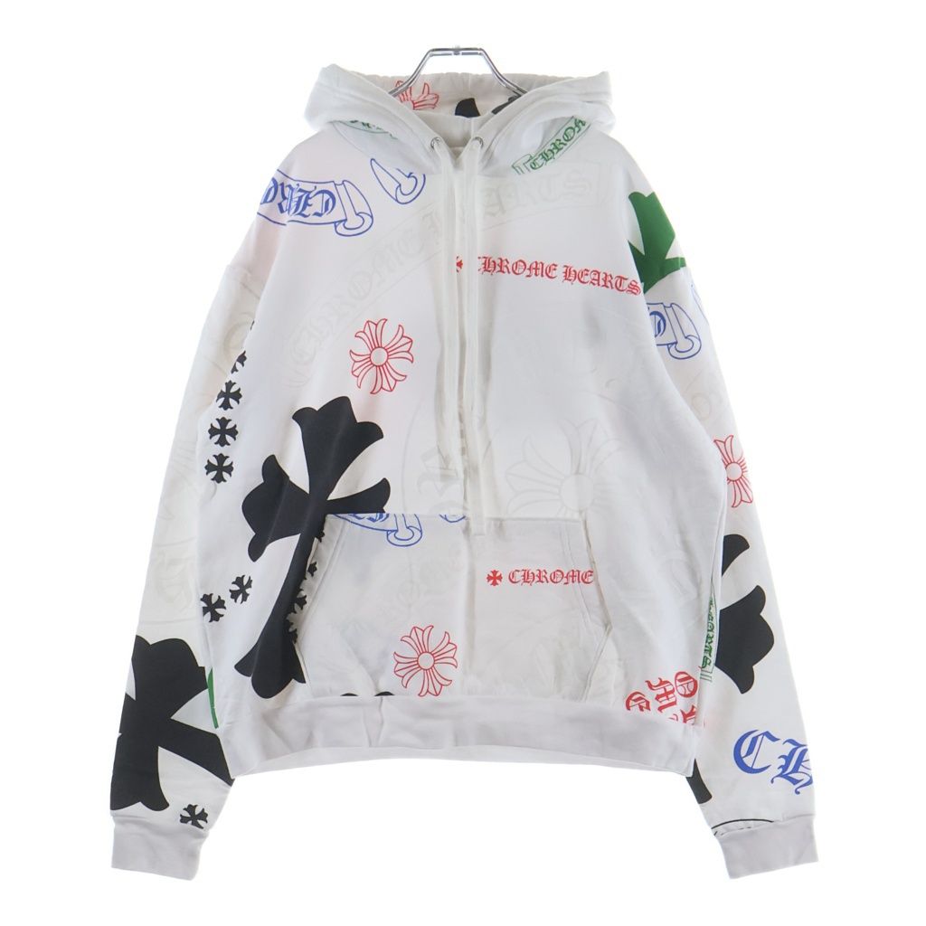 Chrome Hearts Stencil Hoodie Print Pullover White