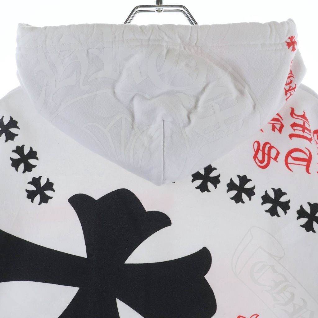 Chrome Hearts Stencil Hoodie Print Pullover White — view 4