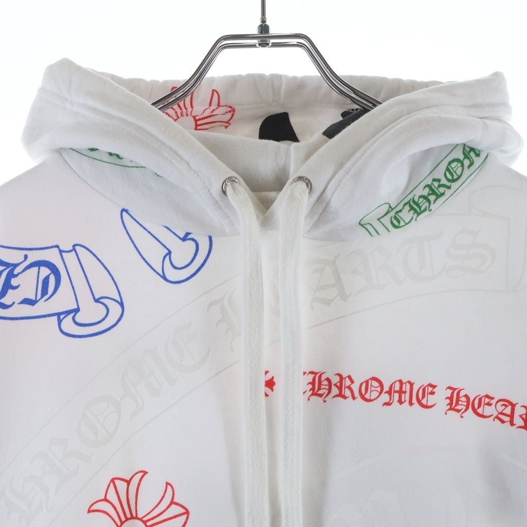 Chrome Hearts Stencil Hoodie Print Pullover White — view 3
