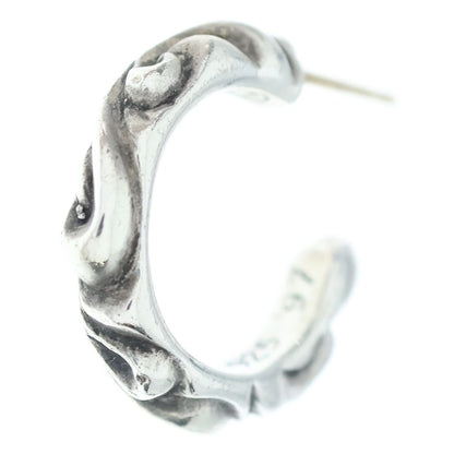 Chrome Hearts Hoop Scrool Scroll Earrings Silver