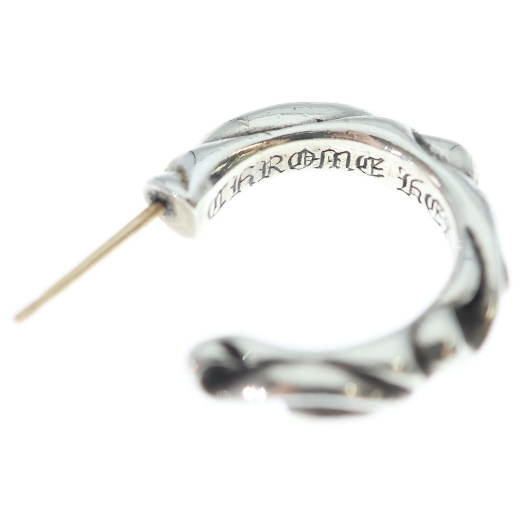Chrome Hearts Hoop Scrool Scroll Earrings Silver — view 5