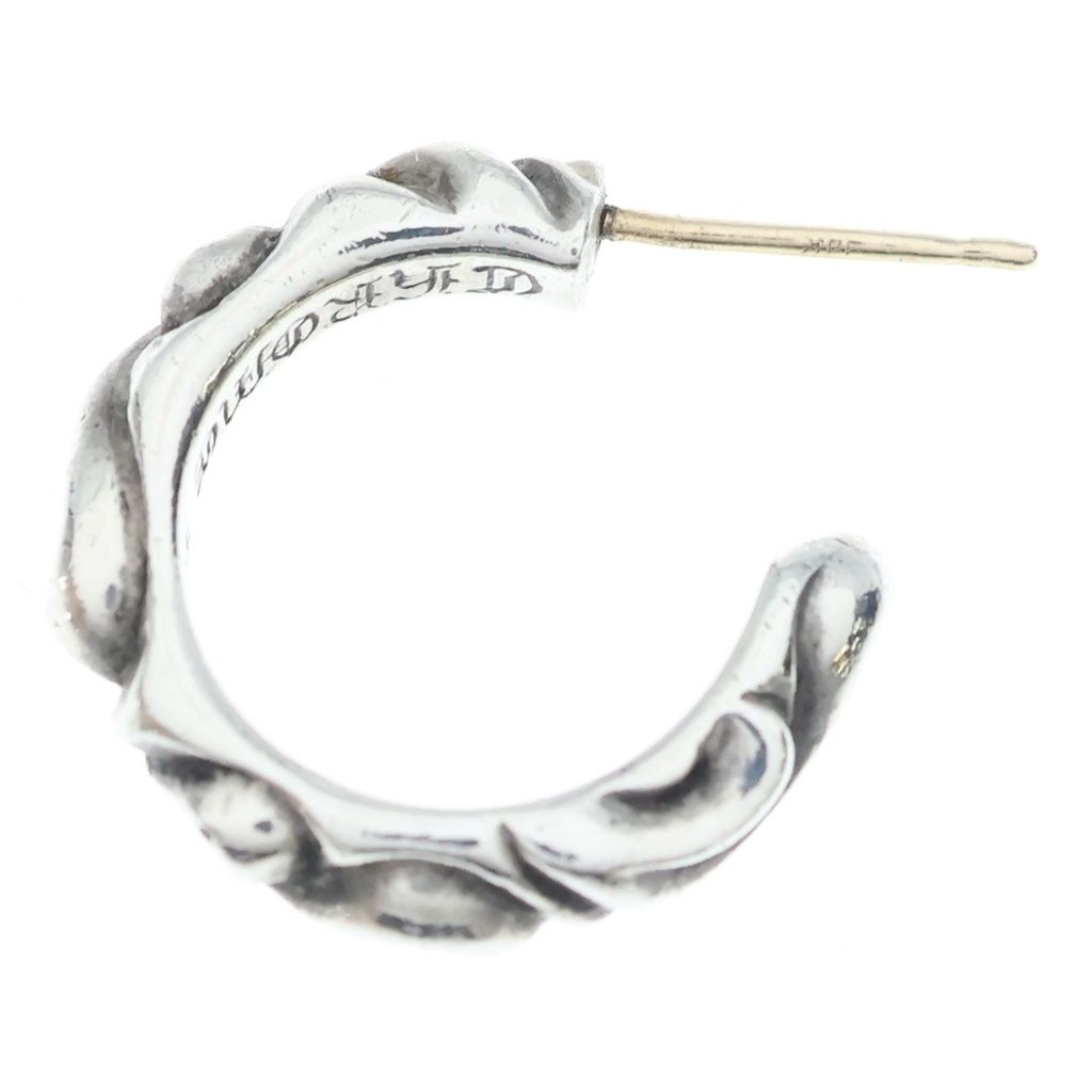 Chrome Hearts Hoop Scrool Scroll Earrings Silver — view 3
