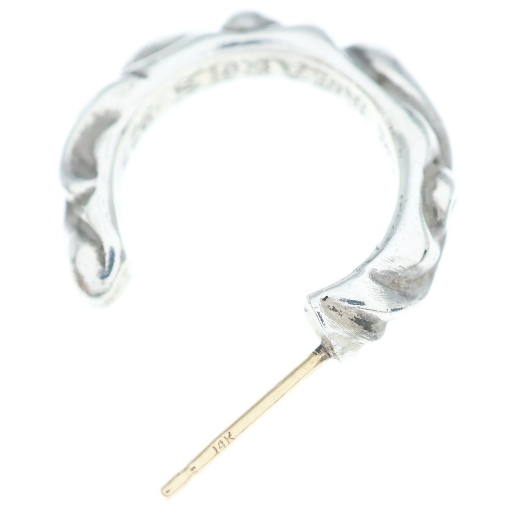 Chrome Hearts Hoop Scrool Scroll Earrings Silver — view 6
