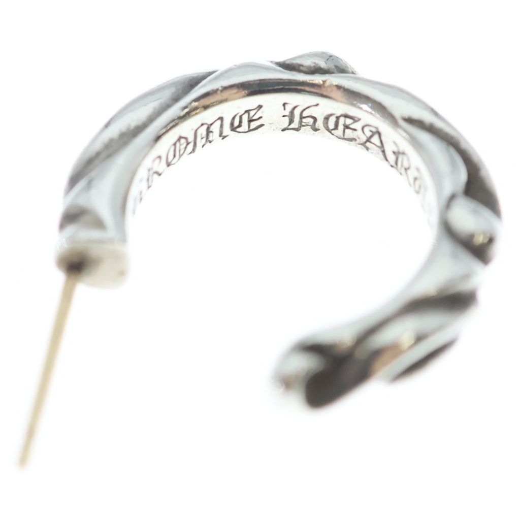 Chrome Hearts Hoop Scrool Scroll Earrings Silver — view 5