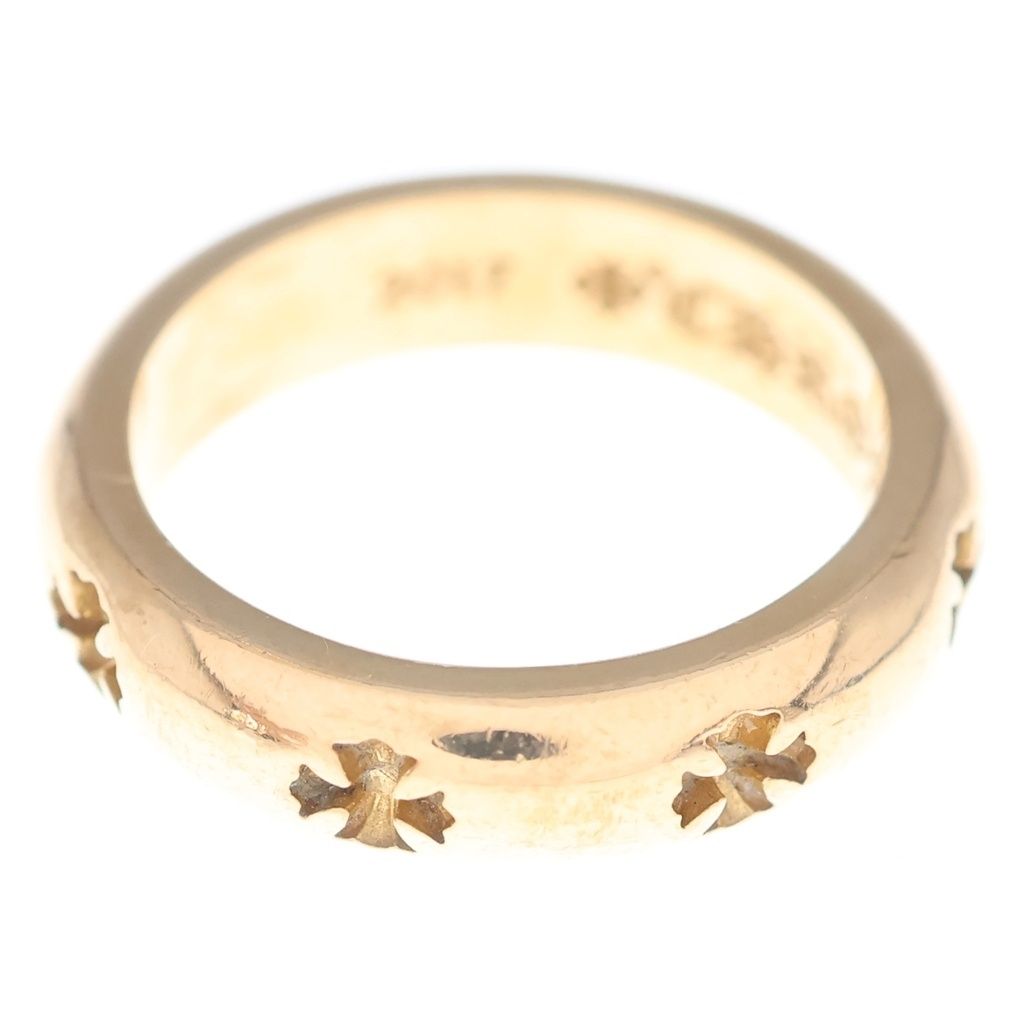 Chrome Hearts 22k Negative CH Plus Yellow Gold Ring — view 4