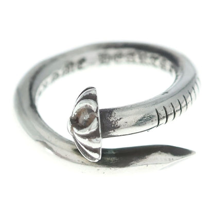 Chrome Hearts Nail Crsball Cross Ball Ring Silver