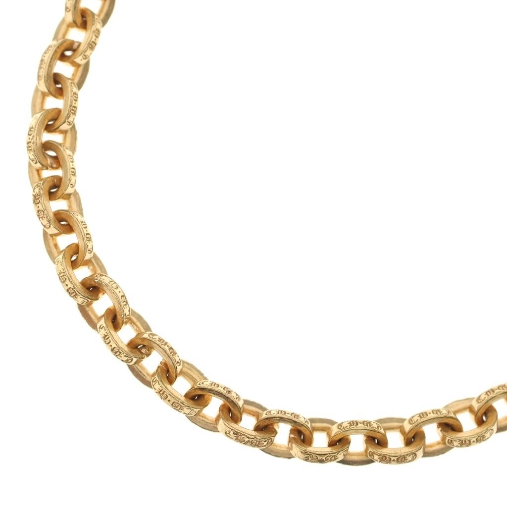 Chrome Hearts 22k Paper Chain 22 Gold Necklace