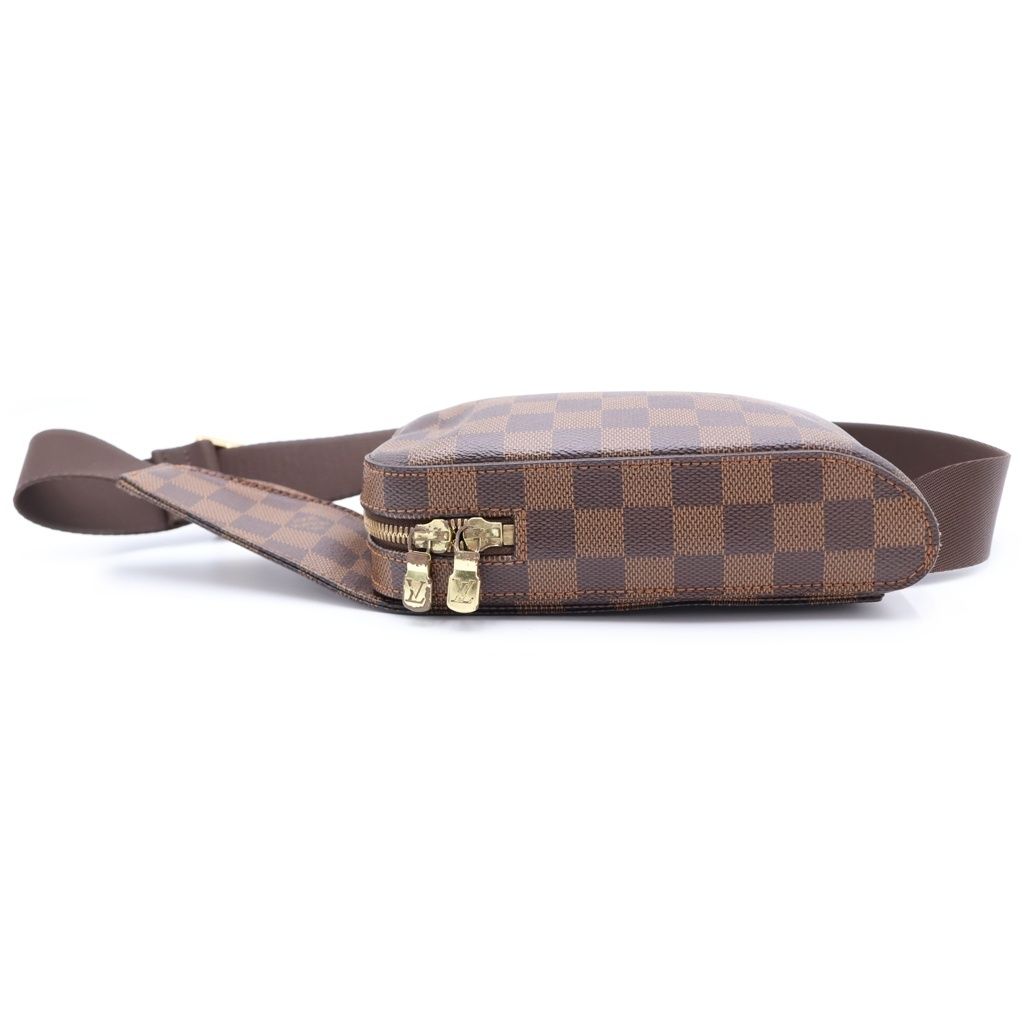 Louis Vuitton Damier Geronimos Leather Shoulder Bag Gold Brown — view 3