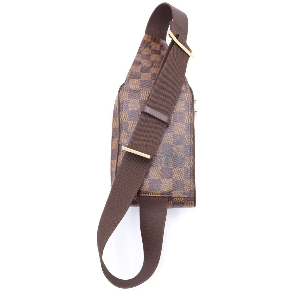 Louis Vuitton Damier Geronimos Leather Shoulder Bag Gold Brown — view 2