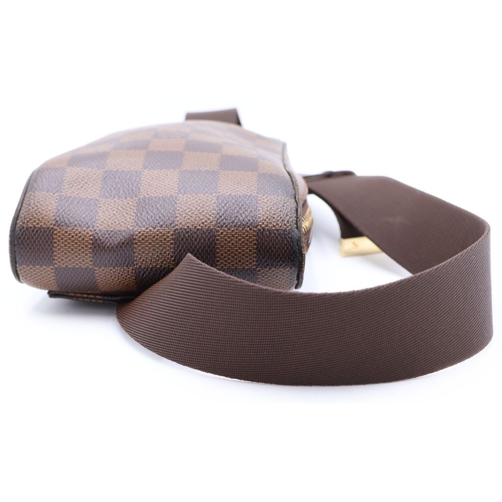 Louis Vuitton Damier Geronimos Leather Shoulder Bag Gold Brown — view 4