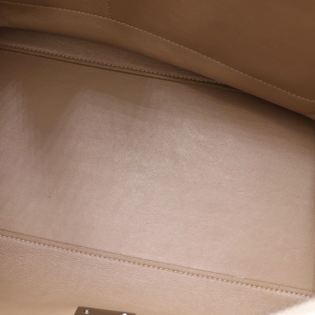 Celine 2-Way Shoulder Bag Beige Leather Suede Silver — view 5