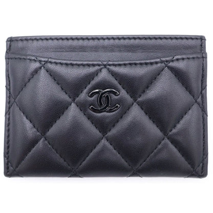 Chanel Quilted Lambskin Card Case Black