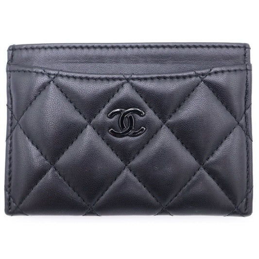 Chanel Quilted Lambskin Card Case Black