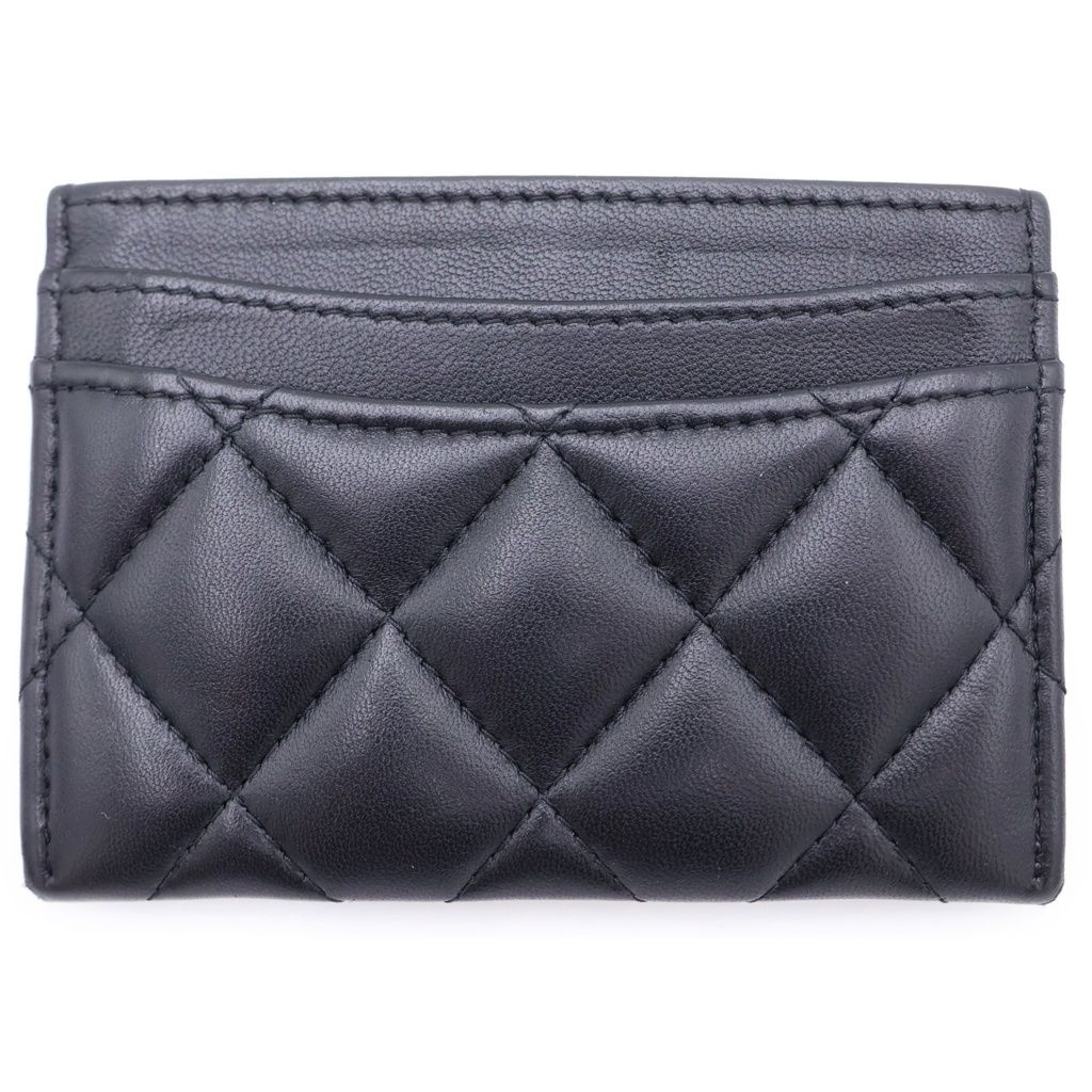 Chanel Quilted Lambskin Card Case Black — view 2