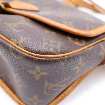 Louis Vuitton Monogram Sologne Shoulder Bag Pochette Brown Leather Gold — view 6