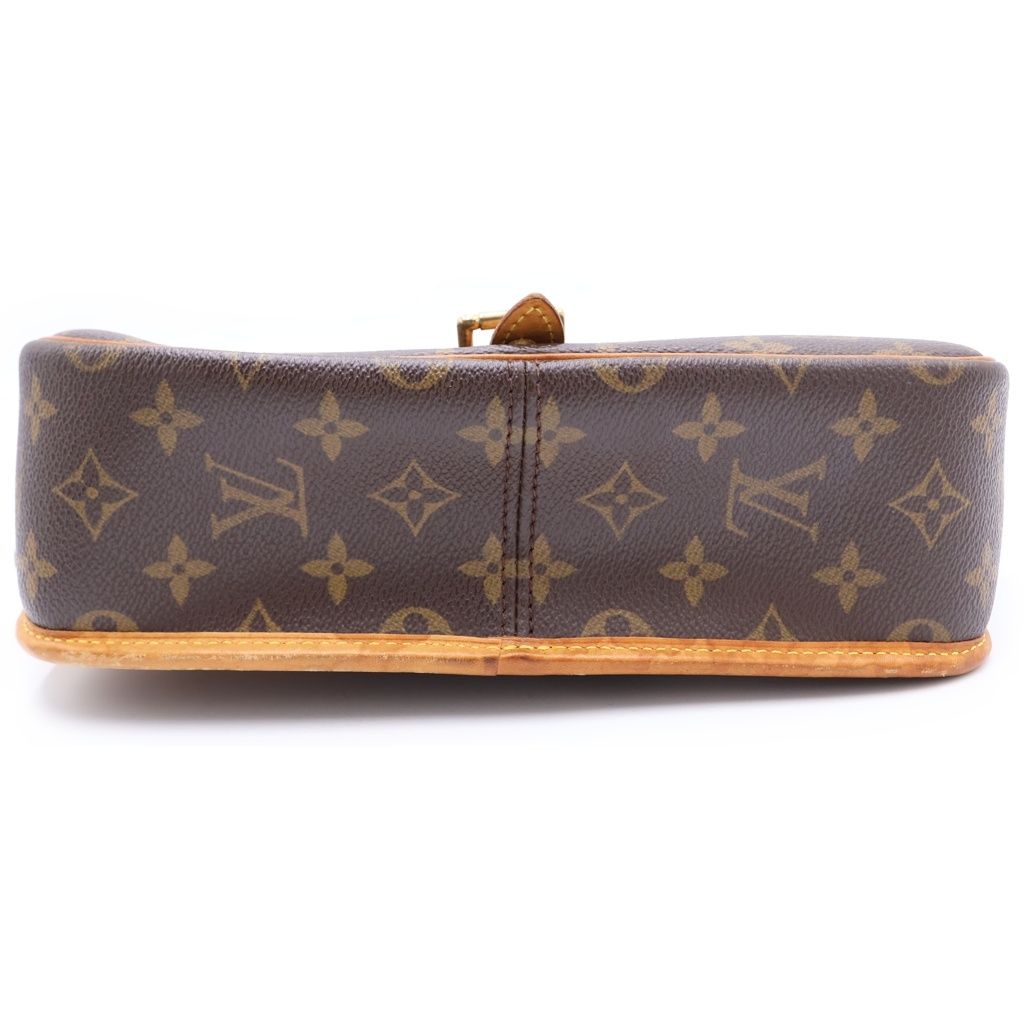 Louis Vuitton Monogram Sologne Shoulder Bag Pochette Brown Leather Gold — view 4