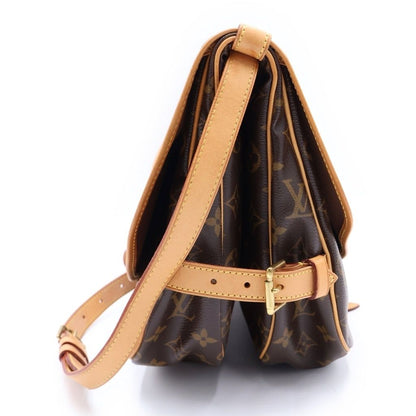 Louis Vuitton Monogram Saumur 35 Shoulder Bag Brown Leather — view 3