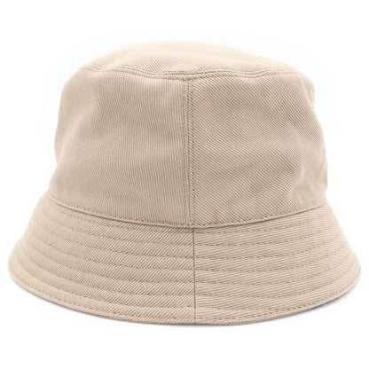 Prada Logo Embroidery Drill Bucket Hat Beige — view 3