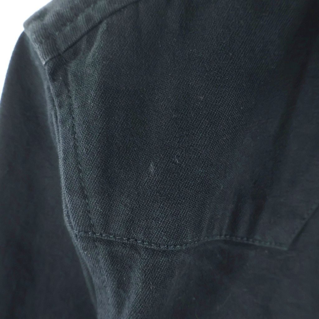 Chrome Hearts Vintage Denim Western Cross Ball Button Sleeve Hem Leather Patch — view 5