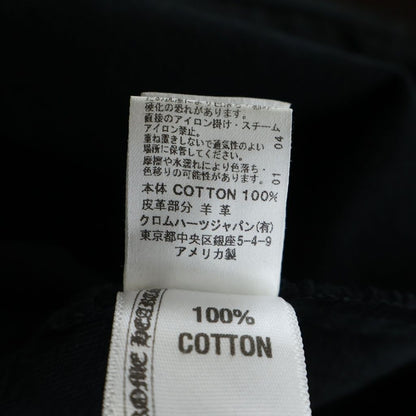 Chrome Hearts Vintage Denim Western Cross Ball Button Sleeve Hem Leather Patch — view 8