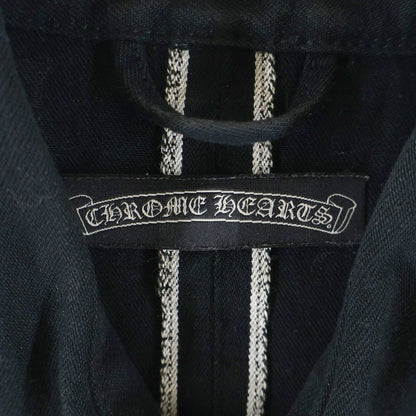 Chrome Hearts Vintage Denim Western Cross Ball Button Sleeve Hem Leather Patch — view 7