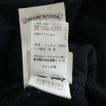 Chrome Hearts Not Cotton Long Sleeve Top Long T-Shirt Black with Cross Patch — view 8