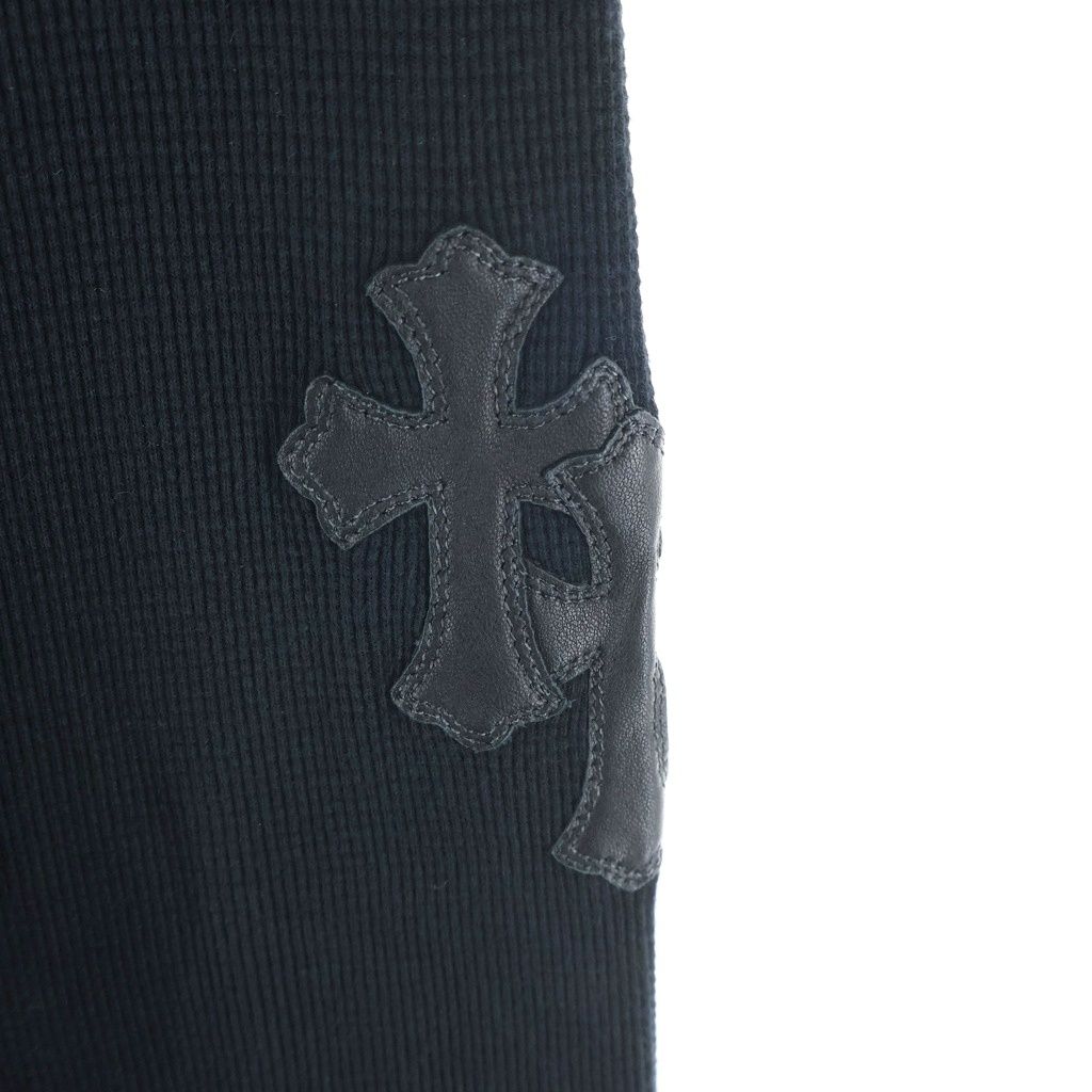 Chrome Hearts Not Cotton Long Sleeve Top Long T-Shirt Black with Cross Patch — view 5