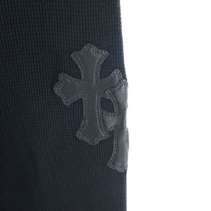 Chrome Hearts Not Cotton Long Sleeve Top Long T-Shirt Black with Cross Patch — view 5