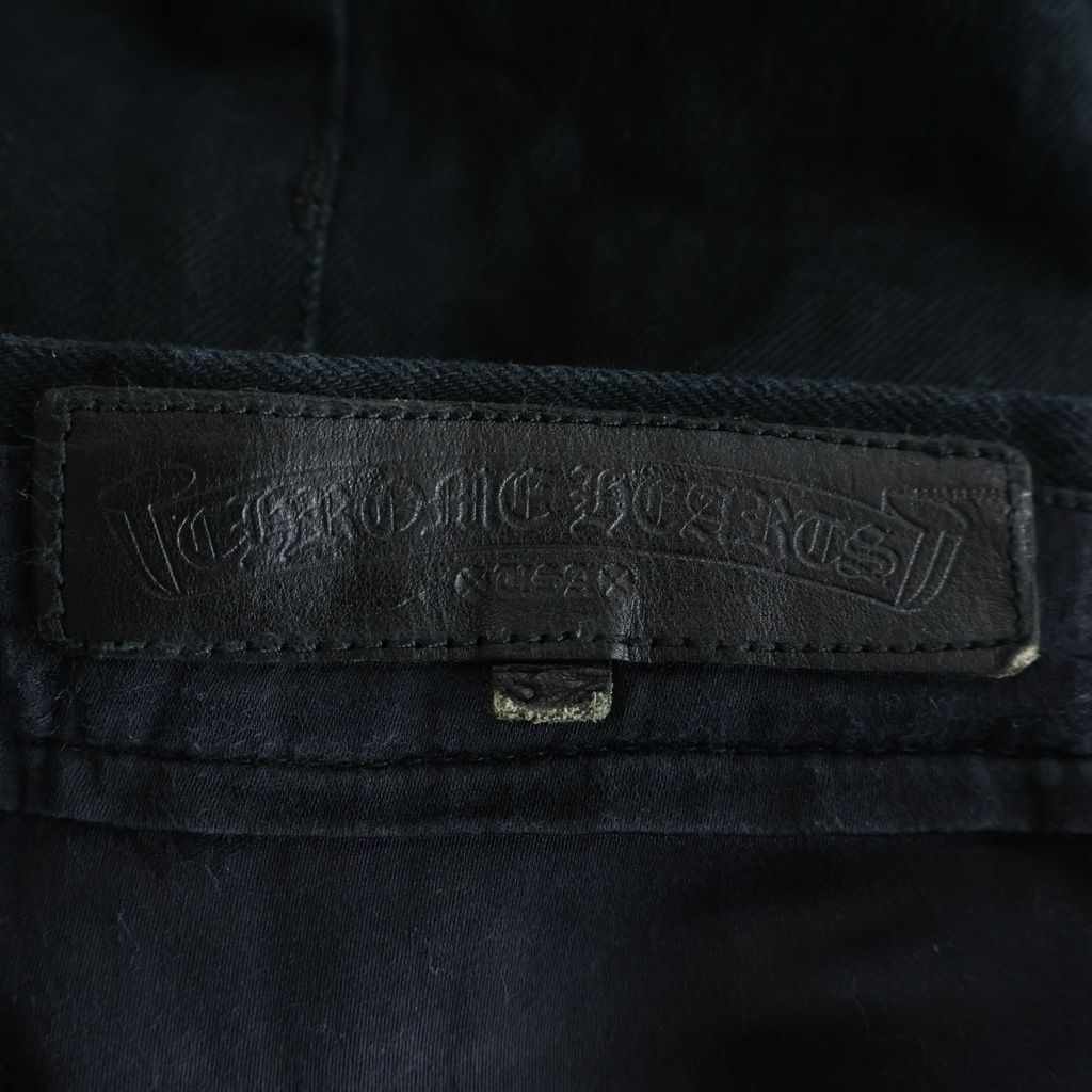 Chrome Hearts Dnm Pants Crs Btn Cross Ball Button Flare Denim Black — view 7