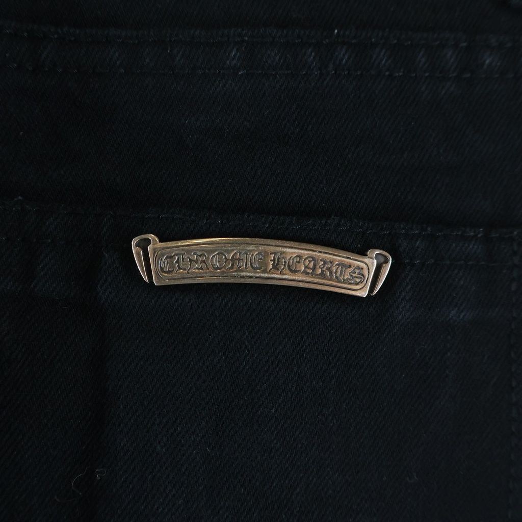 Chrome Hearts Dnm Pants Crs Btn Cross Ball Button Flare Denim Black — view 5